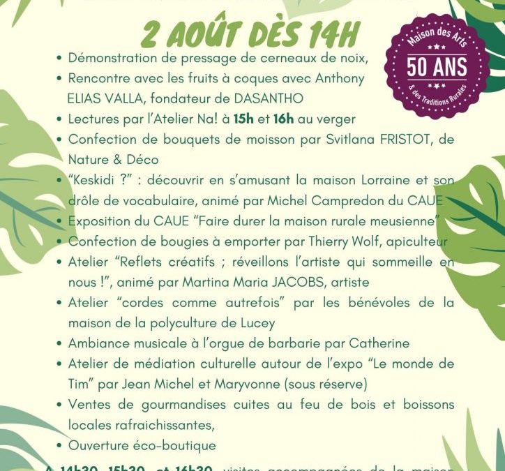 Dimanche animé du 2 Août : par ici le programme !